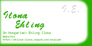 ilona ehling business card